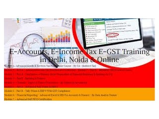 Tally Certification Course in Delhi, 110091,  [GST Update 2024] by SLA Accounting Institute, Taxation and Tally ERP Institute in Delhi,